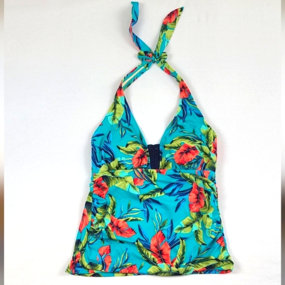 NWT ☆ Dreamsuit by Miracle Brands Tourqoise Tankini Top Size 10
